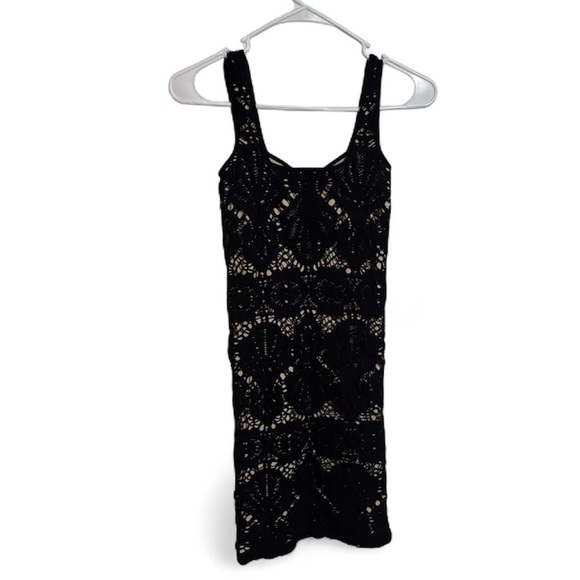 Free people intimately Size S/M Medallion Crochet Lace Black Dress - Picture 2 of 3